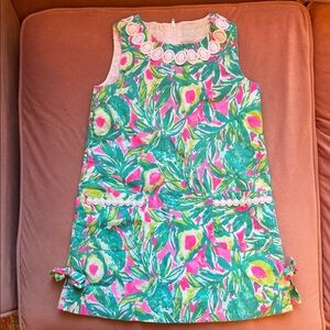 Lilly Pulitzer Vibrant Floral Sleeveless Dress - Green, Pink, White